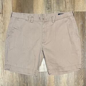Polo Ralph Lauren Shorts Mens Size 42 Beige Stretch Classic Fit Chino Preppy